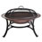 CobraCo® Round Cast Iron Copper Finish Fire Pit Bowl