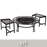 CobraCo™ Steel Mesh Rim Fire Pit and Bench Set