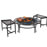 CobraCo™ Steel Mesh Rim Fire Pit and Bench Set